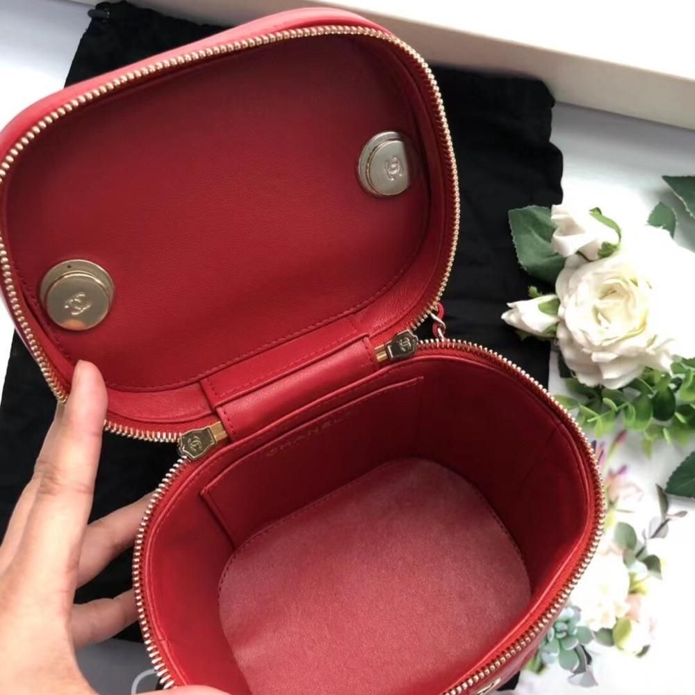 【二手98新】CHANEL香奈兒盒子化妝包-細節圖7