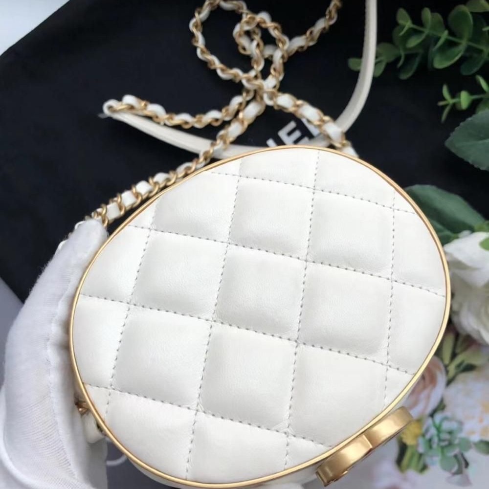 【二手98新】CHANEL香奈兒圓桶化妝包-細節圖4