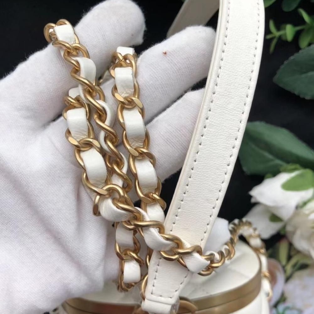 【二手98新】CHANEL香奈兒圓桶化妝包-細節圖5