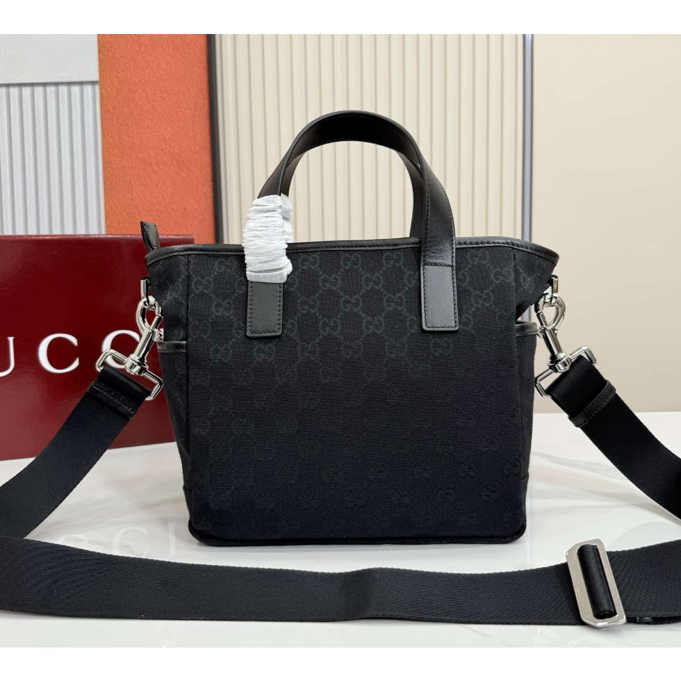 幾乎全新Gucci 古奇男士2026早春款 GG 黑色手提包-細節圖3