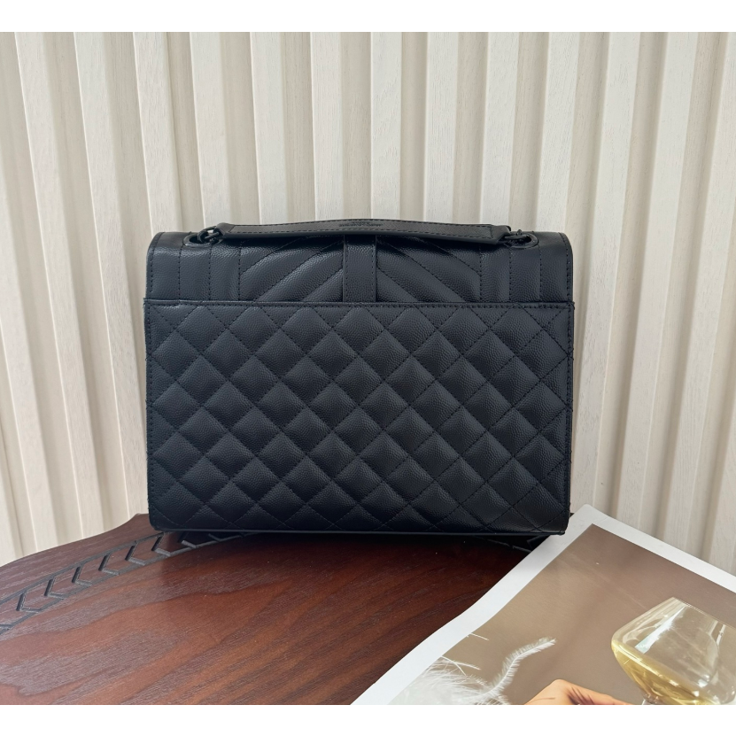 YSL/聖羅蘭女包COLLEGE中號經典格菱郵差包鏈條單肩斜-細節圖2