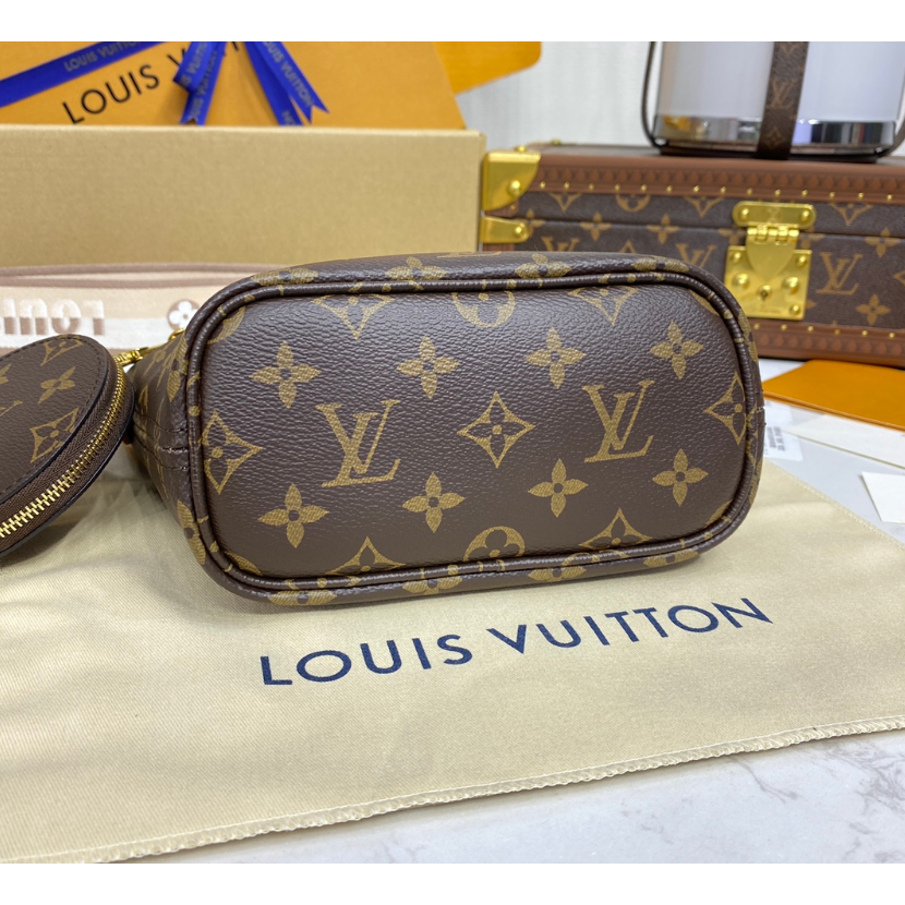 二手Louis Vuitton/路易威登手提包女包新款老花Neverfull BB包M46705-細節圖4
