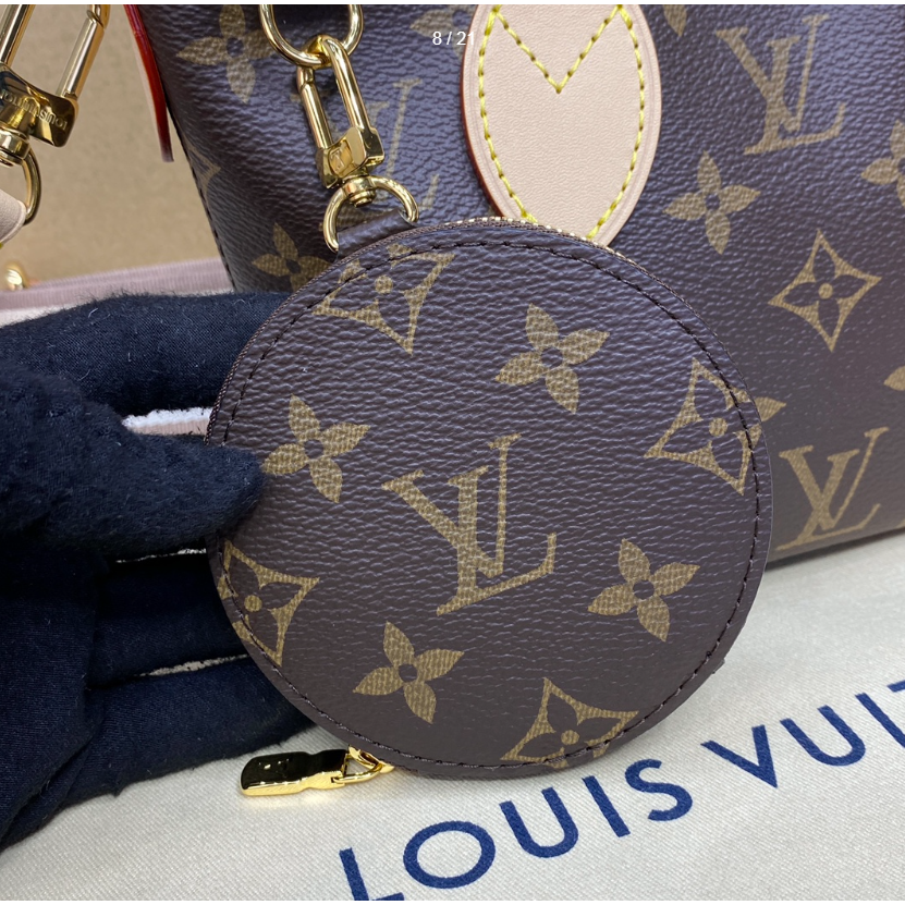 二手Louis Vuitton/路易威登手提包女包新款老花Neverfull BB包M46705-細節圖5