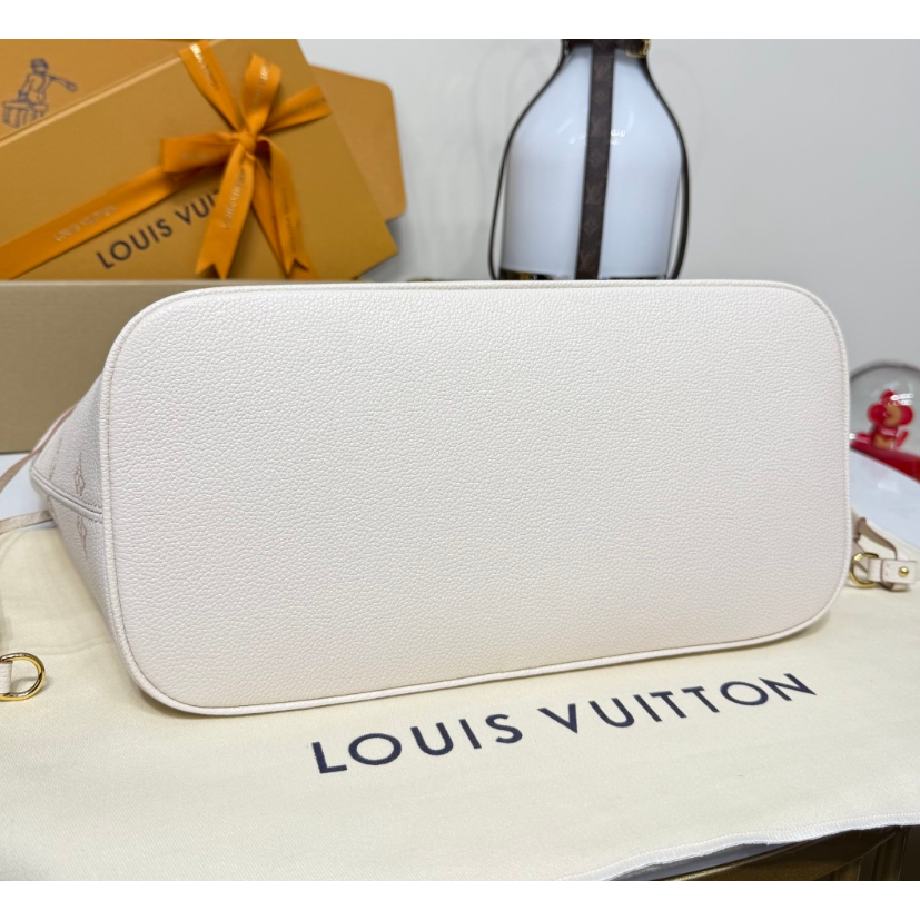 二手Louis Vuitton 壓花Neverfull MM托特包購物袋手提包M1428-細節圖3