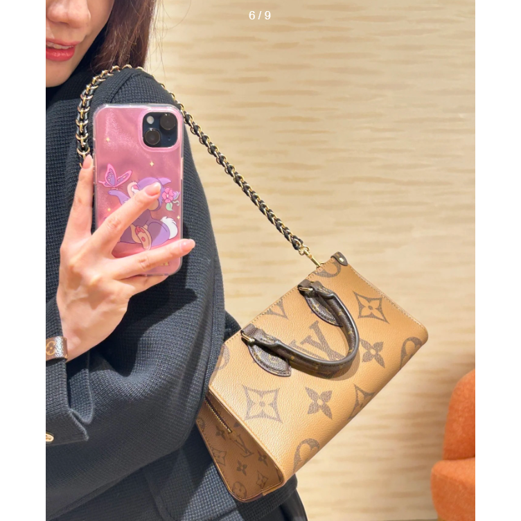 二手LV/路易威登女包橫版OnTheGo East West經典老花斜挎托特包M14236-細節圖2