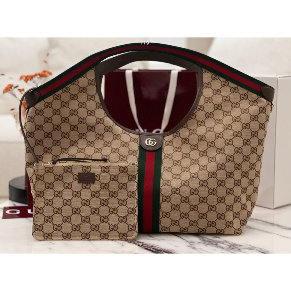 二手Gucci/古馳新款Giglio托特包單肩包手提包大容量女包-細節圖3