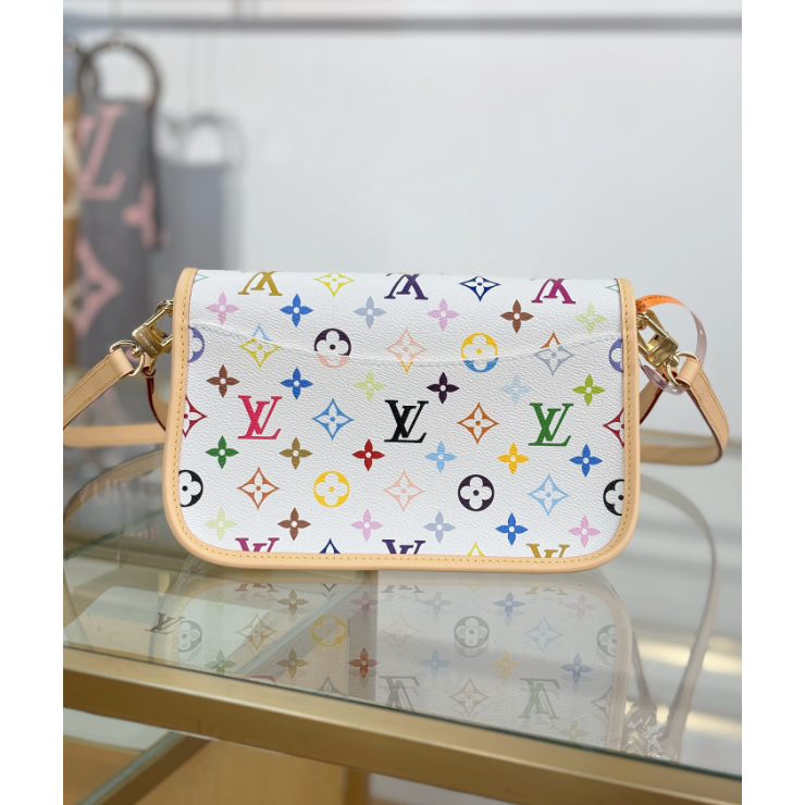 二手 LV  白三彩DIANE小號單肩手袋M27866-細節圖5
