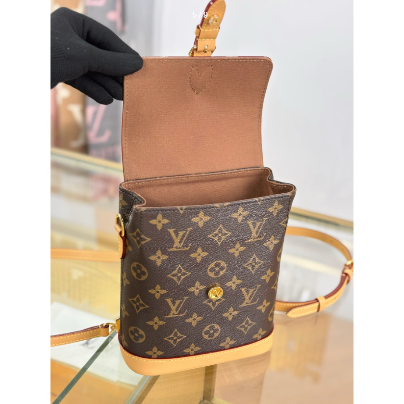 二手Louis Vuitton/路易威登 女包拼色SOHO 迷你雙肩包M14651-細節圖4