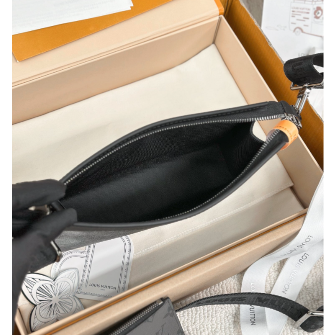 二手Louis Vuitton/路易威登男包Gaston錢包印花斜挎包M81124-細節圖4