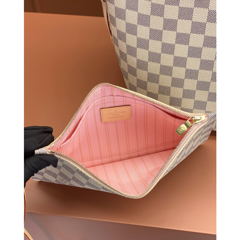 二手LV女包NEVERFULL MM棋盤格中號單肩子母包N41605-細節圖4