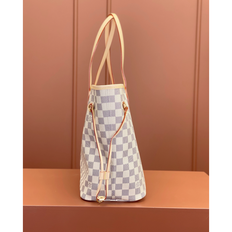 二手LV女包NEVERFULL MM棋盤格中號單肩子母包N41605-細節圖5