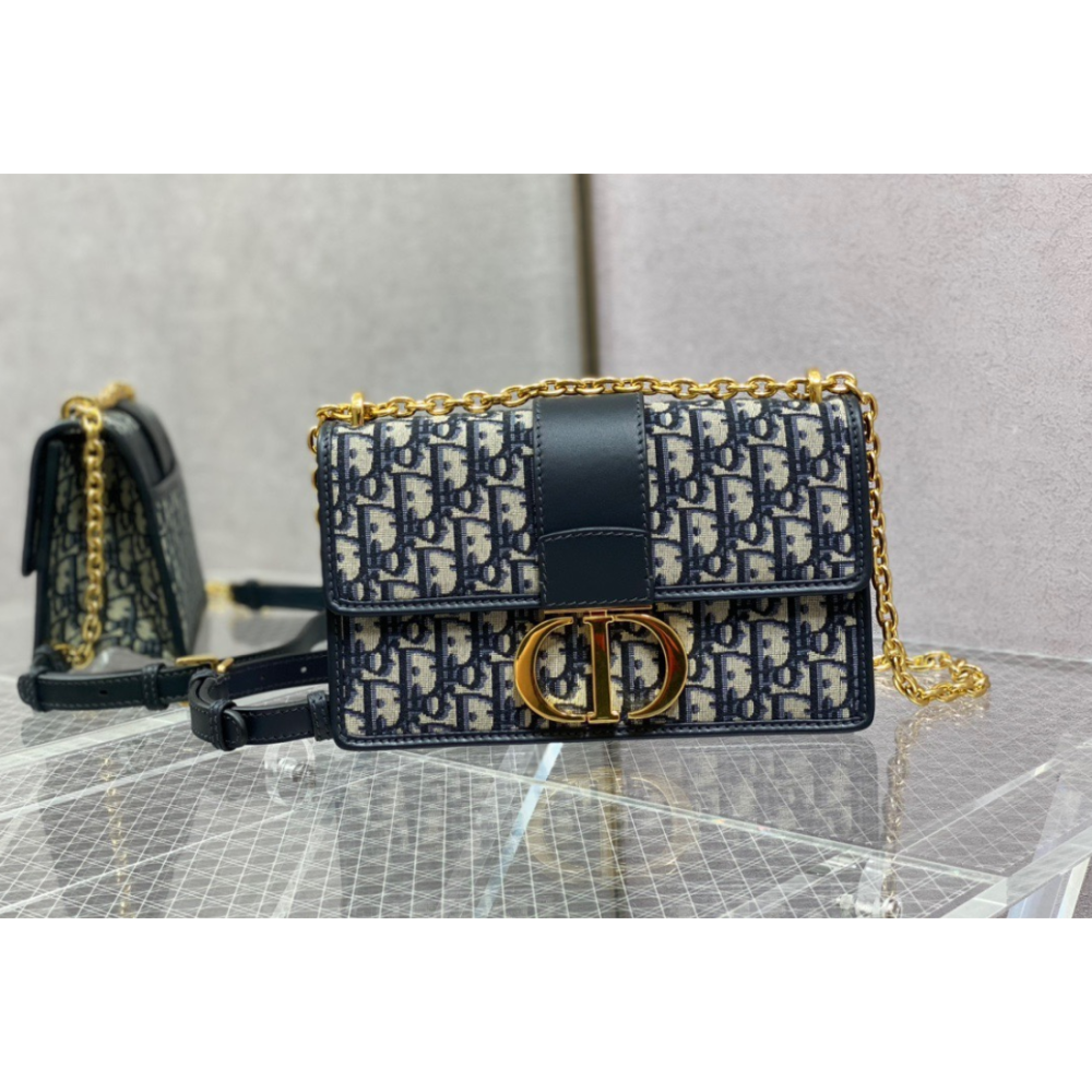 二手DIOR迪奧女包30 MONTAIGNE單肩鏈條包印花蒙田包M9208-細節圖2