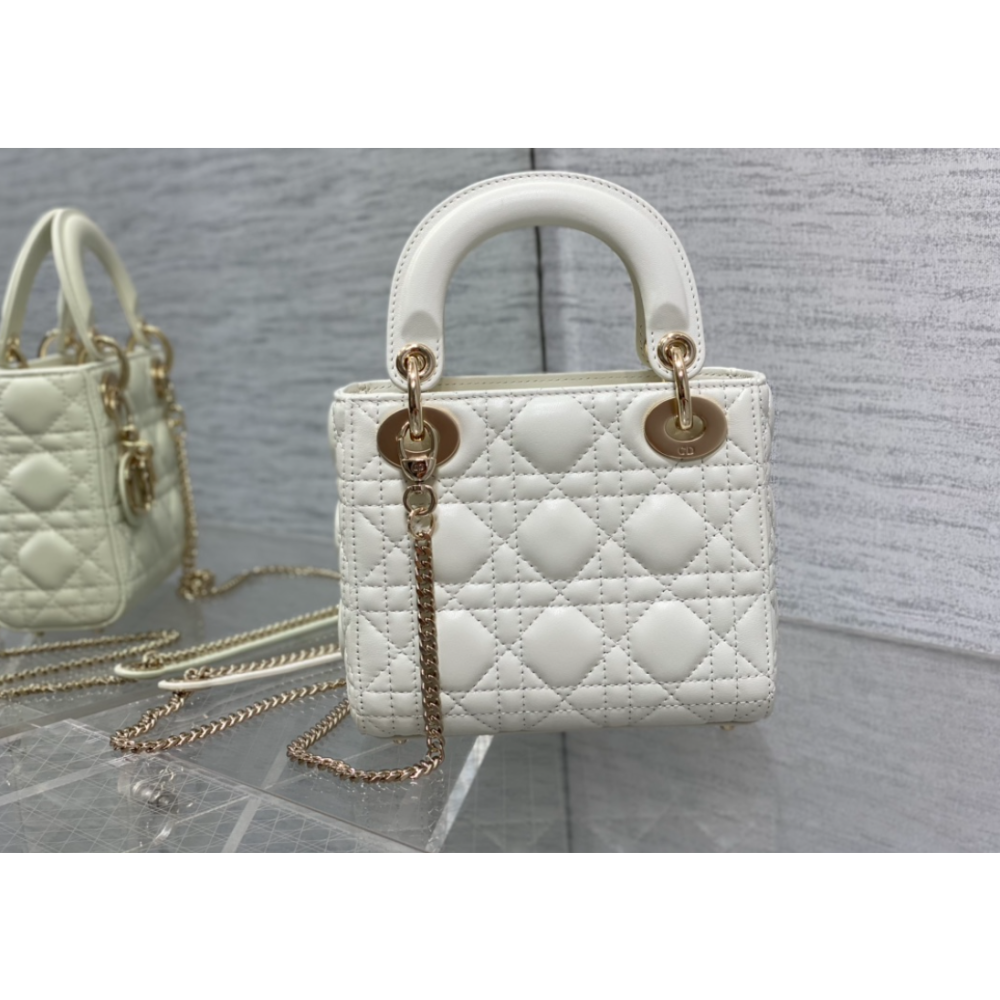 二手Dior Classic Lady 戴妃包氣質鏈條包手提包包-細節圖3