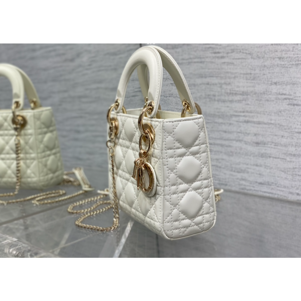 二手Dior Classic Lady 戴妃包氣質鏈條包手提包包-細節圖4