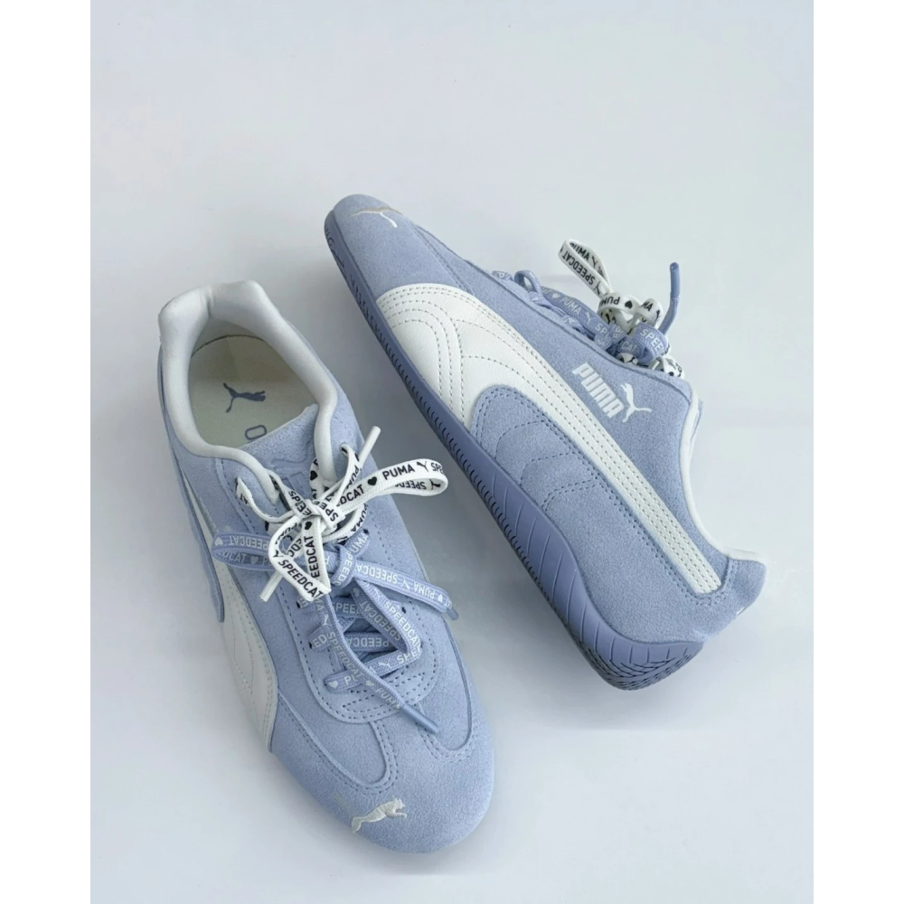 Puma Speedcat 賽車鞋 麂皮 愛心雙鞋帶 海鹽藍(408130-02)-細節圖2