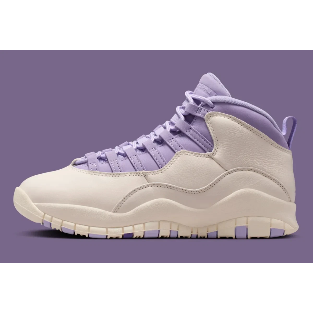 Jordan Air Jordan 10 ＂Hydrangeas＂ ＂繡球花＂ 時尚舒適 白紫IQ0388-101-細節圖2