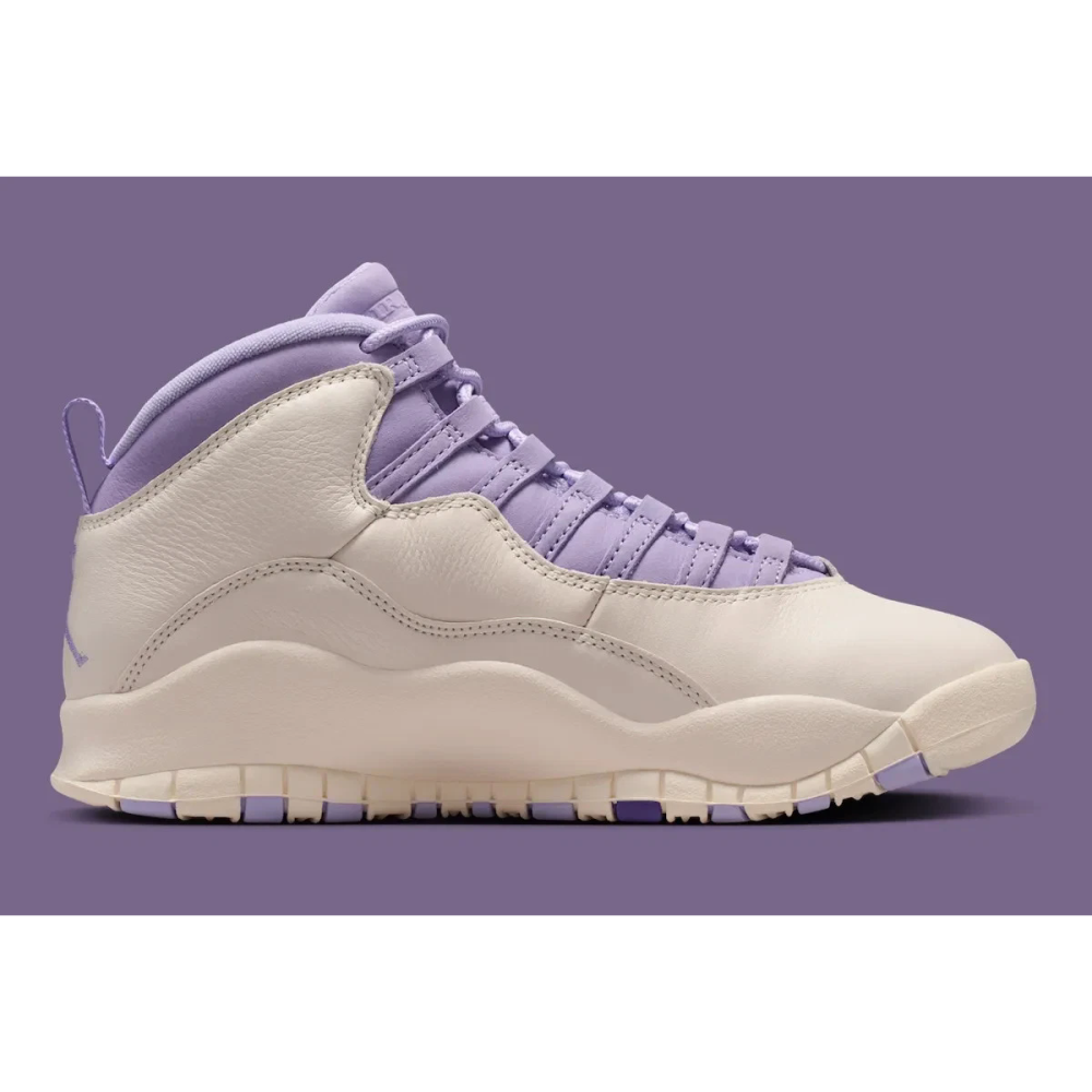 Jordan Air Jordan 10 ＂Hydrangeas＂ ＂繡球花＂ 時尚舒適 白紫IQ0388-101-細節圖3