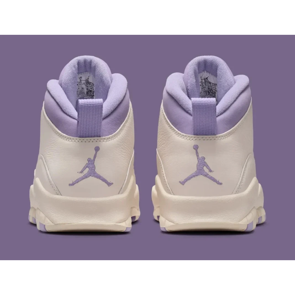 Jordan Air Jordan 10 ＂Hydrangeas＂ ＂繡球花＂ 時尚舒適 白紫IQ0388-101-細節圖5
