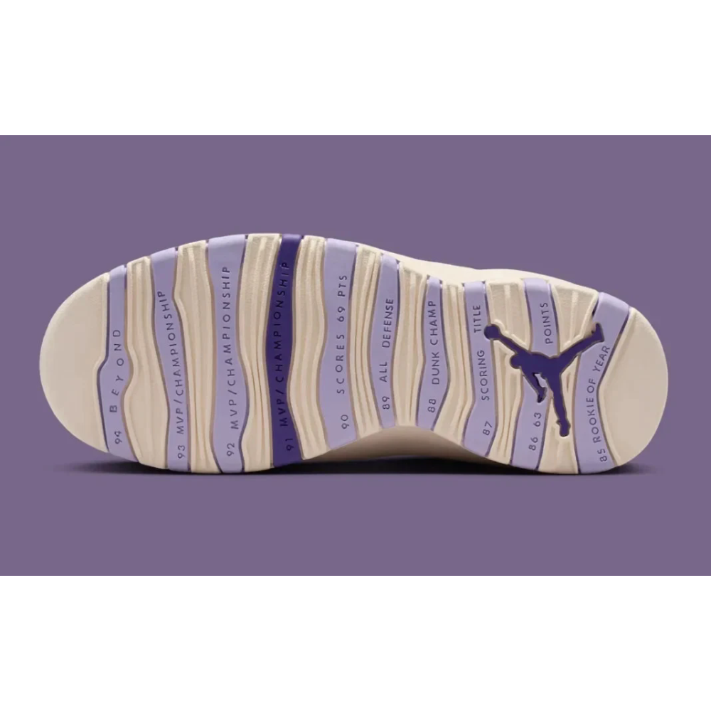 Jordan Air Jordan 10 ＂Hydrangeas＂ ＂繡球花＂ 時尚舒適 白紫IQ0388-101-細節圖6