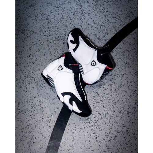 Air Jordan 14 “Black Toe”白黑熊貓 耐磨 運動 籃球鞋487471-160 男款