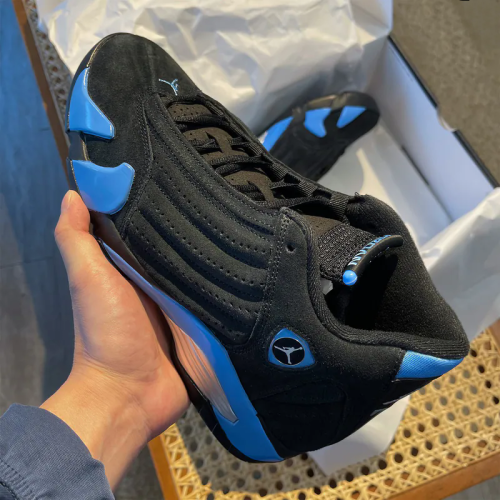 Air Jordan 14 Retro 黑藍 北卡藍 AJ14 麂皮 經典 實戰籃球鞋 487471-007