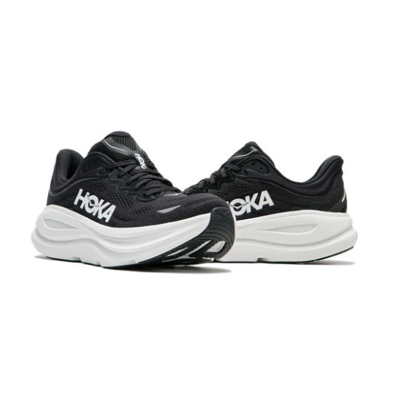 Hoka One One Bondi 9 黑白 舒適 跑步鞋 男女鞋1162011/BWHT-細節圖3