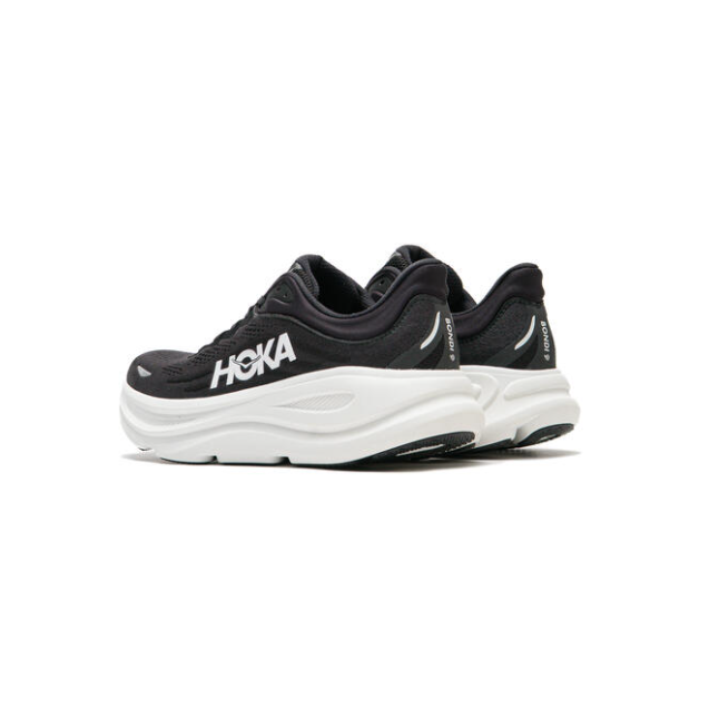 Hoka One One Bondi 9 黑白 舒適 跑步鞋 男女鞋1162011/BWHT-細節圖4