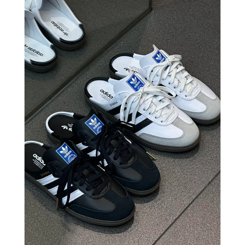 Adidas Samba OG Mule  經典 麂皮 穆勒鞋 半拖 懶人鞋 德訓鞋 男女鞋LB3814-細節圖4
