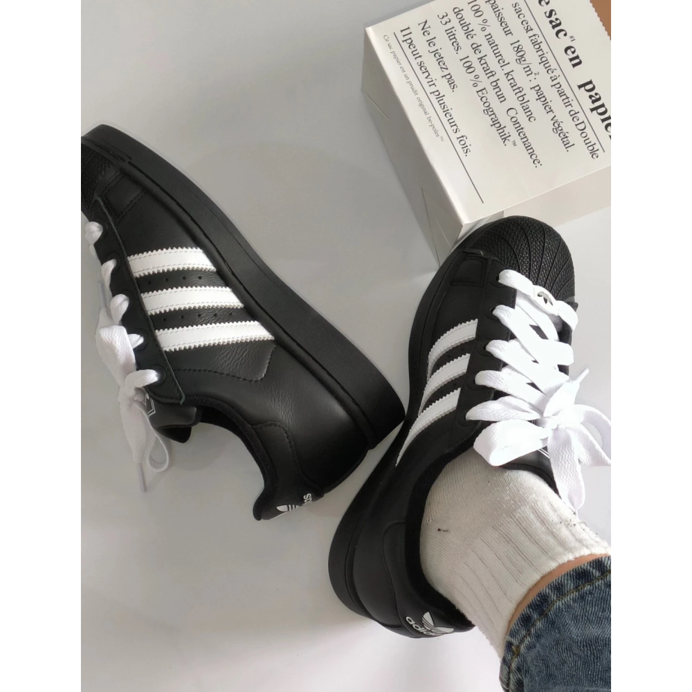 Adidas Superstar 2 黑白 貝殼頭 經典 百搭 滑板鞋 男女kk4474-細節圖4