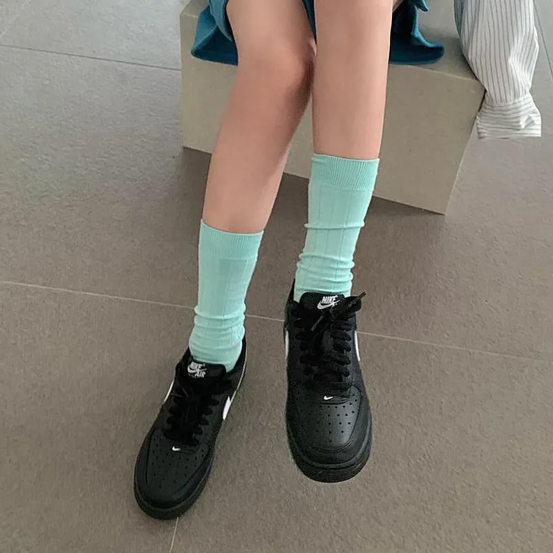 NIKE AIR FORCE 1 AF1 黑白 全黑 白勾 黑武士 男女鞋 FZ0627-010-細節圖3