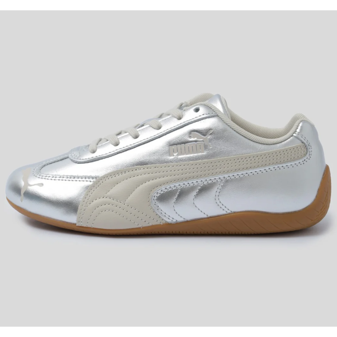 Puma Speedcet 休閑賽車跑鞋 液體銀色 薄底鞋 406881-02-細節圖2