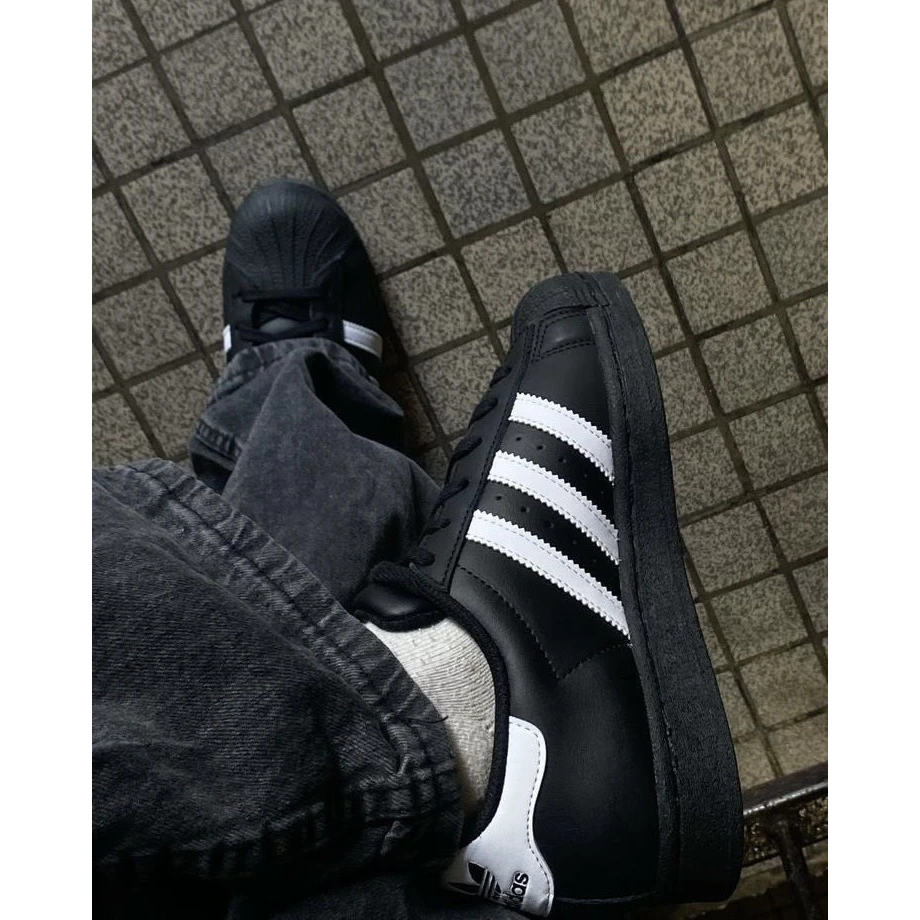Adidas Superstar II 愛迪達 黑白 經典貝殼頭(JI0079) 男女休閑-細節圖5