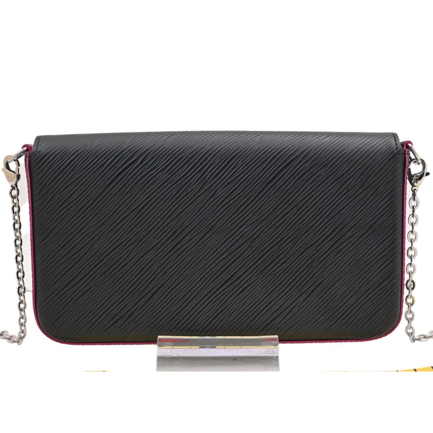 二手LOUIS VUITTON Epi 2Way Pochette Félicie 單肩包（黑色 x 粉紅色）-細節圖2