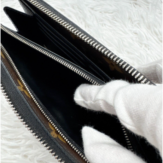 二手M69407 Monogram Macassar Zippy 長拉鍊錢夾 ——  黑-細節圖7