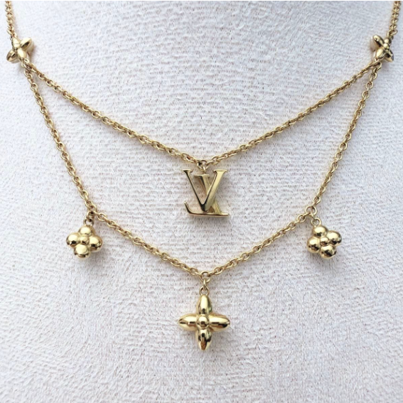二手 (Louis Vuitton) LV Floragram 項鍊 - 金色M00981-細節圖3