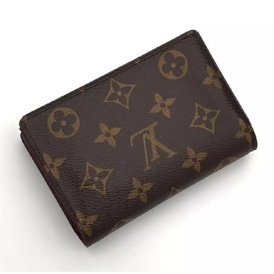 二手LOUIS VUITTON 路易威登 錢包 短夾 M69433 老花Monogram 桃紅-細節圖2