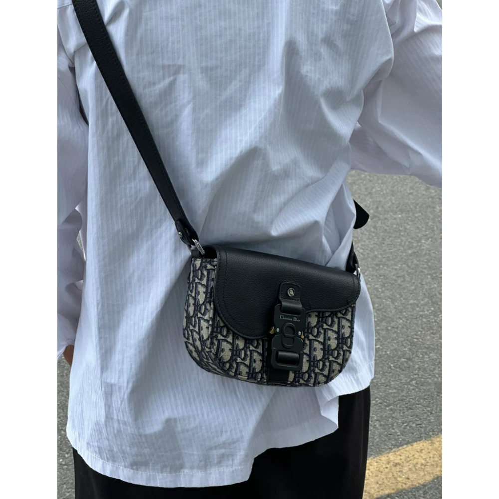二手Dior Oblique 印花迪奧斜挎包馬鞍郵差包-細節圖4
