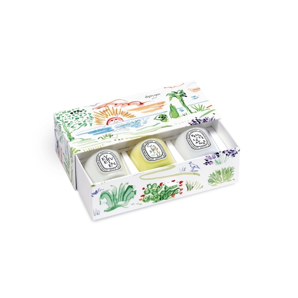 加碼贈 限量【Diptyque】70g*3香氛蠟燭禮盒 收藏 檸檬草 馬鞭草 薰衣草 夏日香氛-細節圖2