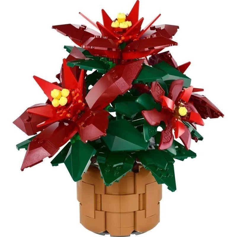 [樂享積木]LEGO 10370 聖誕紅 Poinsettia ICONS系列-細節圖3