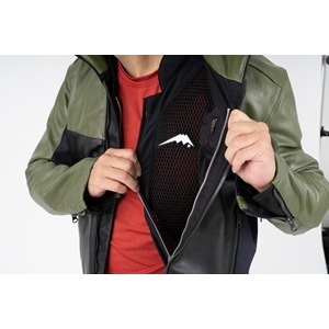 KUSHITANI K-0711 CROSSOVER LIGHT JACKET 皮革外套 夏季 富士山 山羊皮 護具-細節圖5