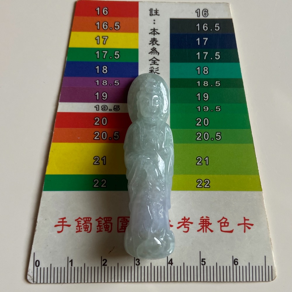 （麗華珠寶）天然翡翠緬甸玉a貨 觀音 淡春彩 菩薩-細節圖10