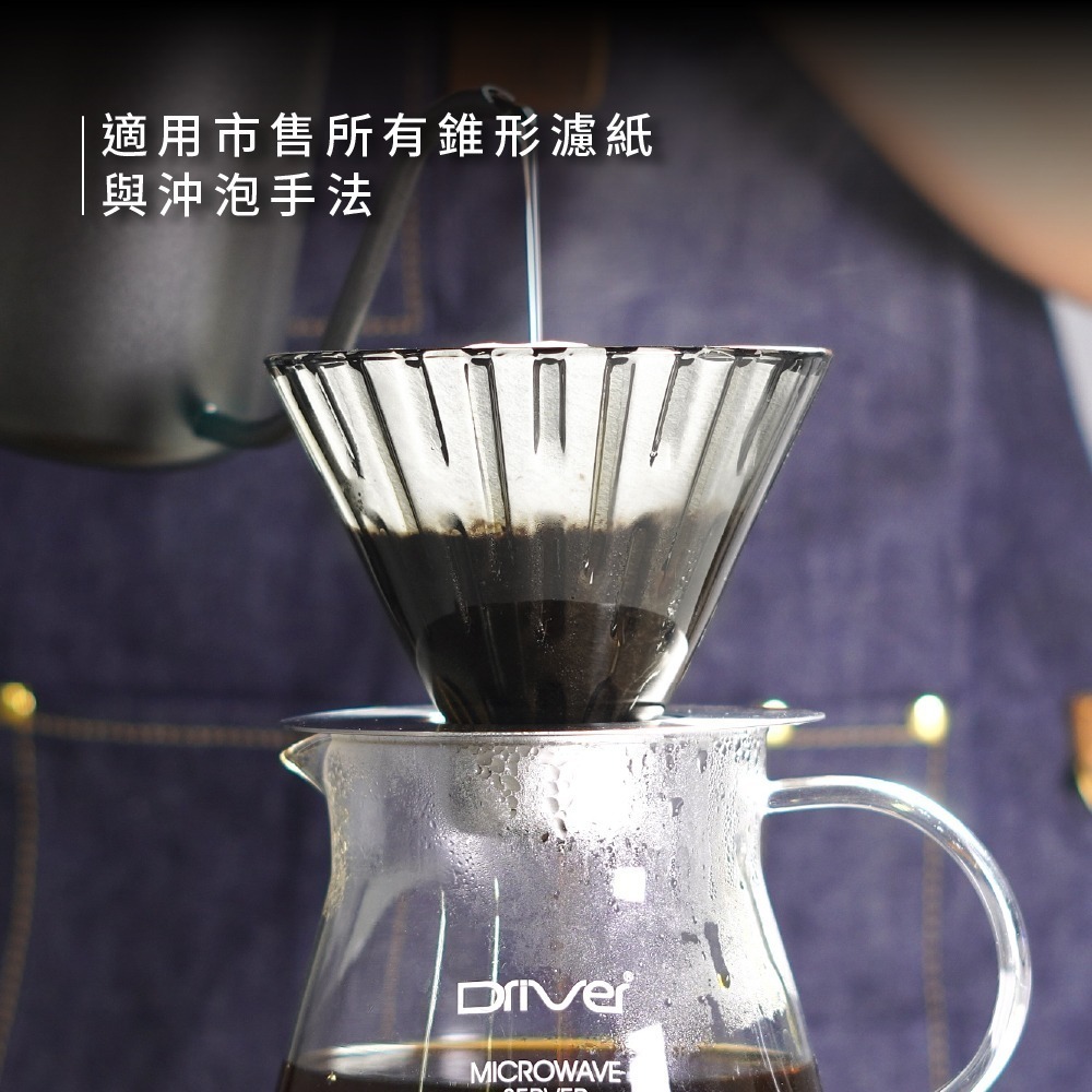Driver 格拉斯濾杯 2-4cup 玻璃濾杯 耐熱玻璃 手沖咖啡 咖啡濾器 咖啡濾杯【官方直營】-細節圖10