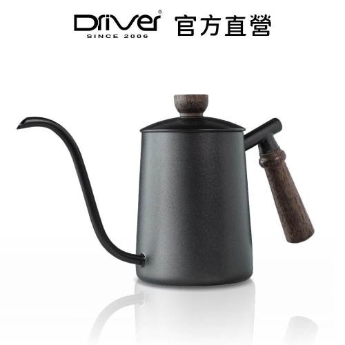 Driver Premium(德川)原木手沖壺 600ml 不鏽鋼咖啡壺 咖啡手沖壺 咖啡器具【官方直營】