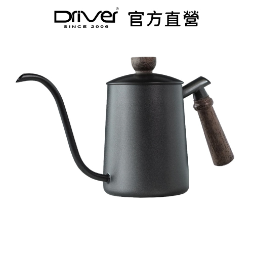 Driver Premium(德川)原木手沖壺 600ml 不鏽鋼咖啡壺 咖啡手沖壺 咖啡器具【官方直營】