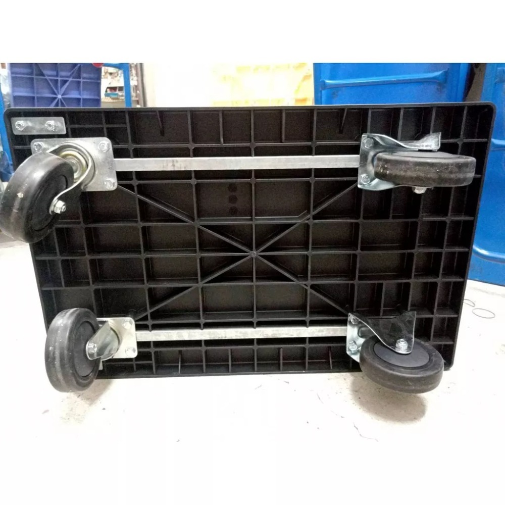 ✨金星車輪✨  48×75cm塑鋼手推車 5inch靜音輪 黑金剛 台灣製造 手推車  五金推車 可折疊 載重300公斤-細節圖4