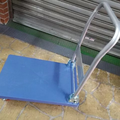 ✨金星車輪✨60x38cm塑鋼手推車 載重100kg 折疊手推車 手拉車 車輪 手推車輪 貨運必備 耐用耐重高品質低價格-細節圖2