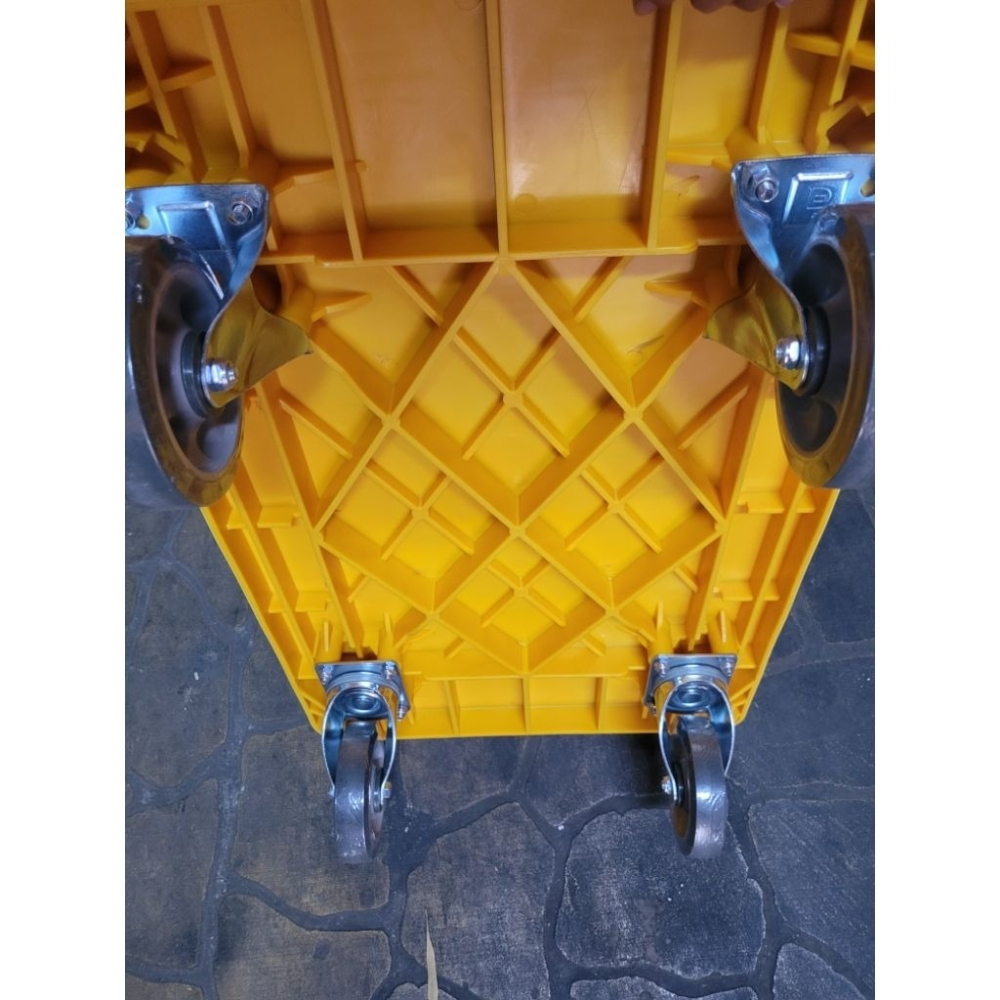 ✨金星車輪✨47×72cm塑鋼手推車 輕巧型 5英寸靜音輪 台灣製造 手推車五金推車可折疊 載重300公斤 手拉車-細節圖6