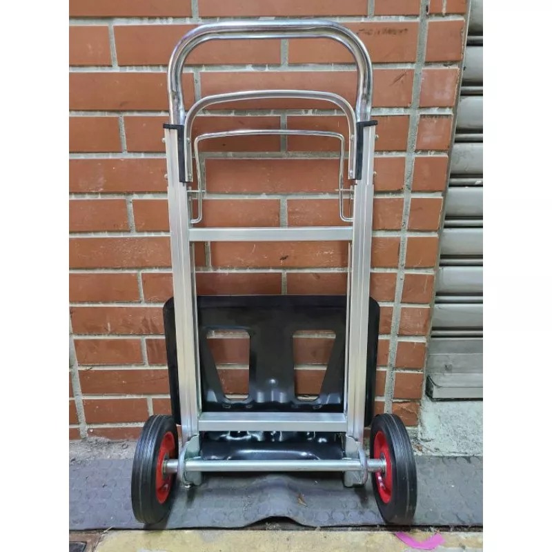 ✨金星車輪✨2輪 搬家首選 伸縮摺疊鋁合金 摺疊推車 手推車 折疊式載物車 伸縮鋁合金購物車 行李車 買菜車 拖車-細節圖7
