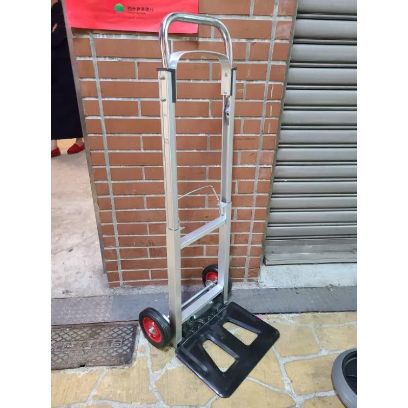 ✨金星車輪✨2輪 搬家首選 伸縮摺疊鋁合金 摺疊推車 手推車 折疊式載物車 伸縮鋁合金購物車 行李車 買菜車 拖車-細節圖9