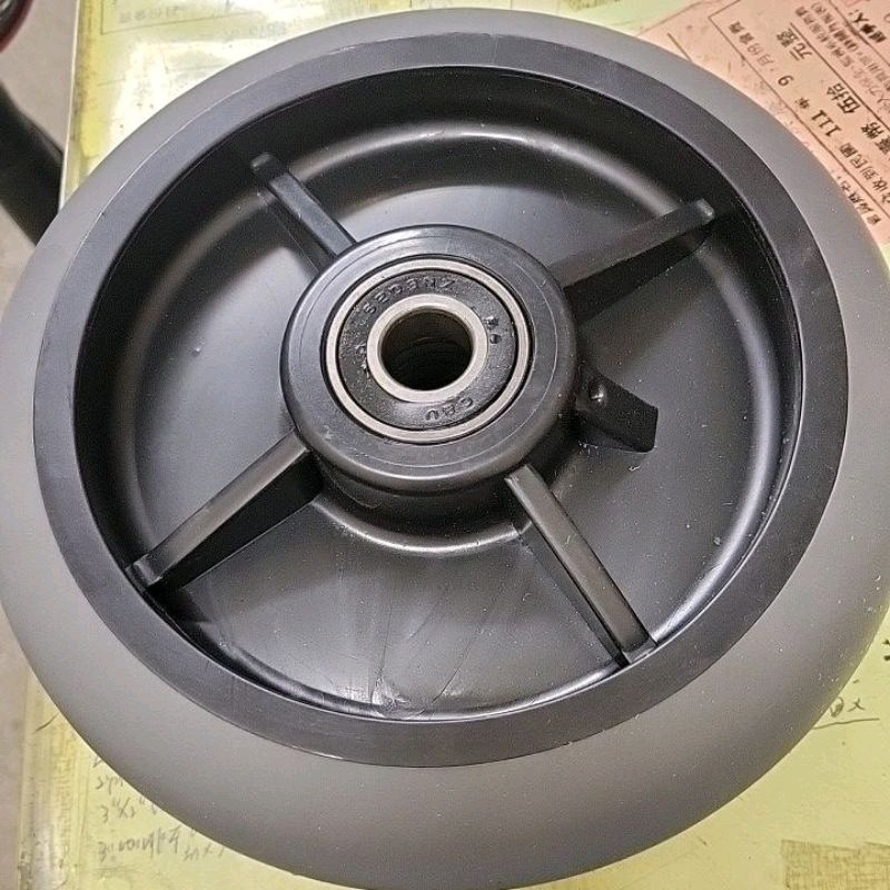 ✨金星車輪✨8英吋高彈性車輪(TPR輪) (空輪.固定.活動) 靜音輪 手推車車輪 輪子 車輪 高彈力輪 台灣製造-細節圖9